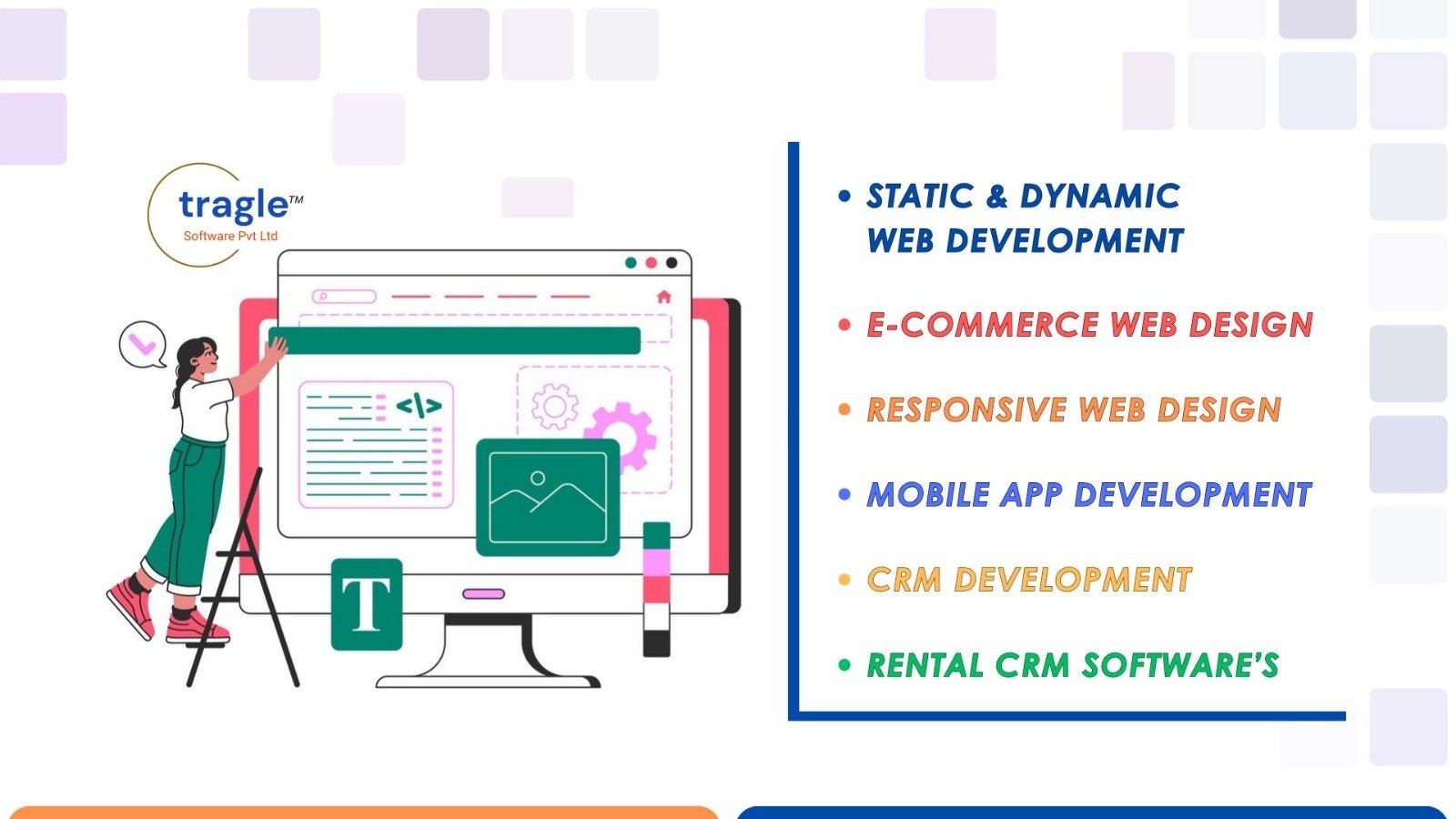 Web Development Services Types Infographic by Tragle Software